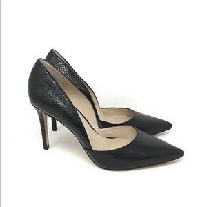 Louise et Cie pumps with snakeskin detail